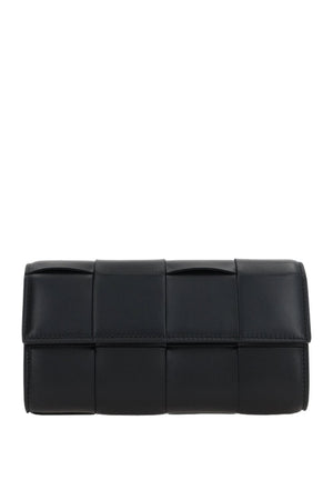 BOTTEGA VENETA Vintage Check Pattern Bi-Fold Wallet - Black