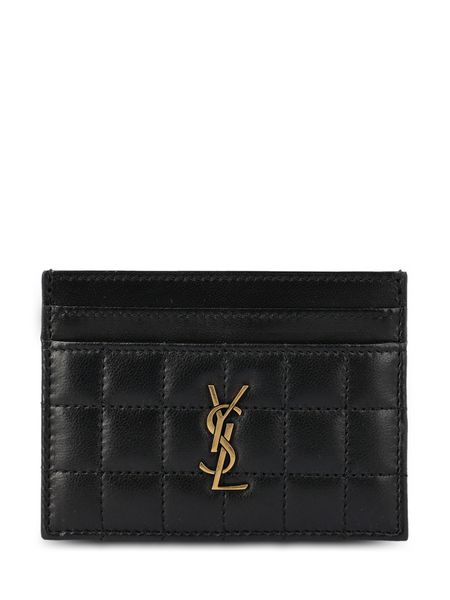 SAINT LAURENT Black Quilted Logo Tote Bag for Women