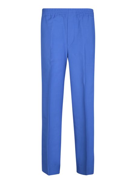 GUCCI Luxurious Blue Raffia Wide Leg Pants for Men