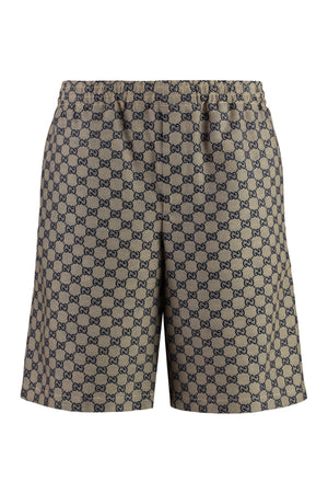 GUCCI Men's Luxe Linen Blend Bermuda Shorts