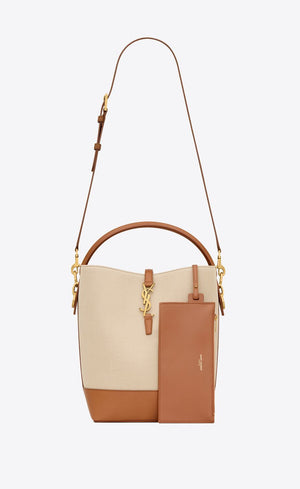 SAINT LAURENT Elegant Desert Dust Mini Bucket Bag