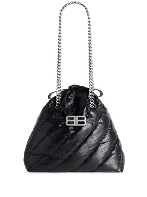 BALENCIAGA Designer Crushed Calf Tote Bag for Her - Black