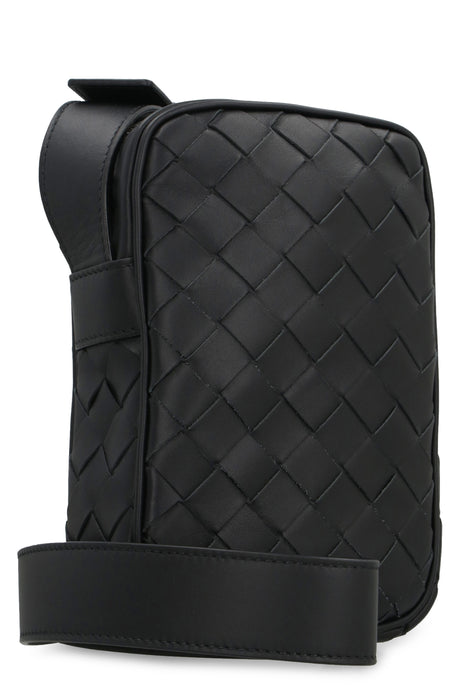 BOTTEGA VENETA Black Leather Smartphone Case for Men - FW23