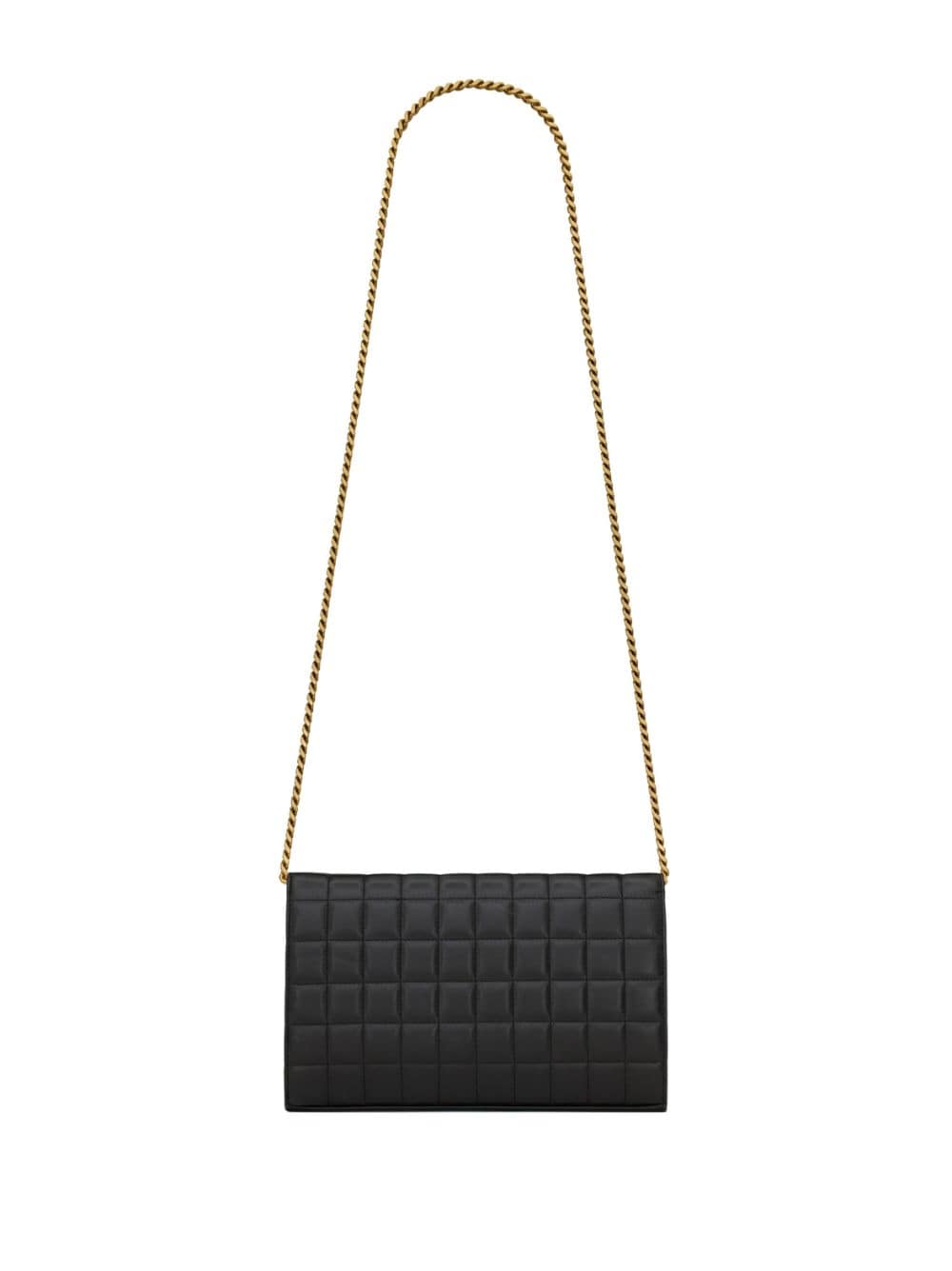 SAINT LAURENT Modern Quilted Black Pouch Handbag for Women