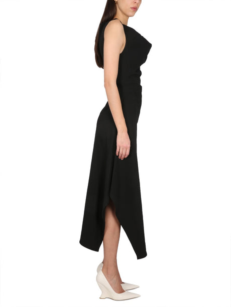 BOTTEGA VENETA Asymmetrical Midi Dress