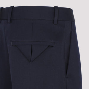 BOTTEGA VENETA Tailored Blue Wool Trousers for Women - FW23 Collection