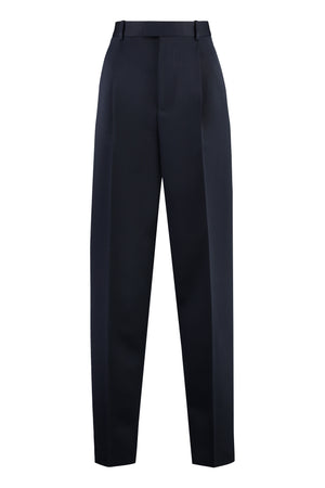 BOTTEGA VENETA Navy Wool Trousers for Women - SS24