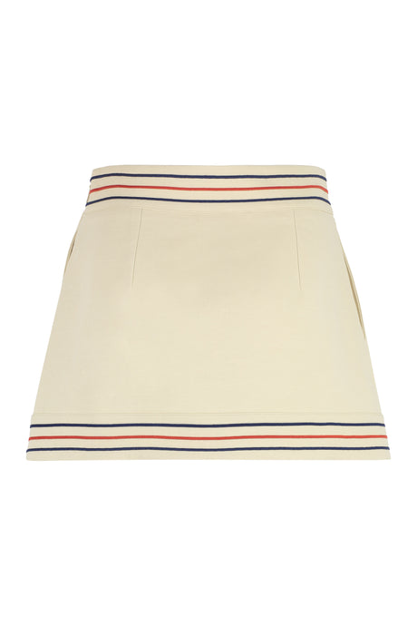 GUCCI Women's Ivory Cotton Wrap Skirt for FW23