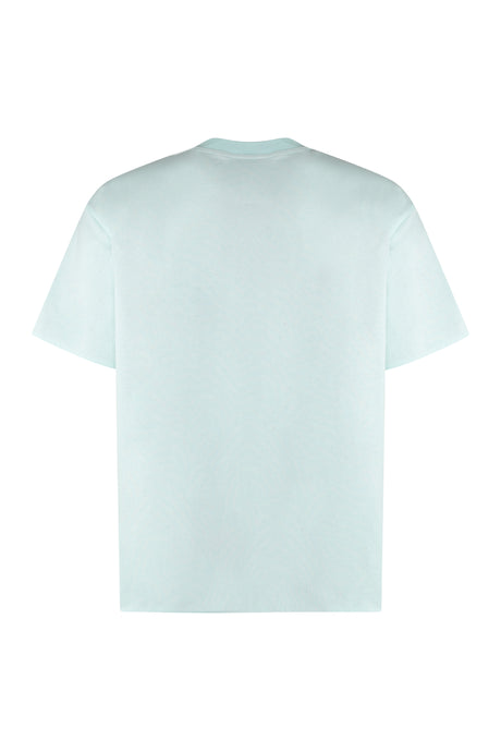 BOTTEGA VENETA SS24 Light Blue Crew-Neck Cotton T-Shirt