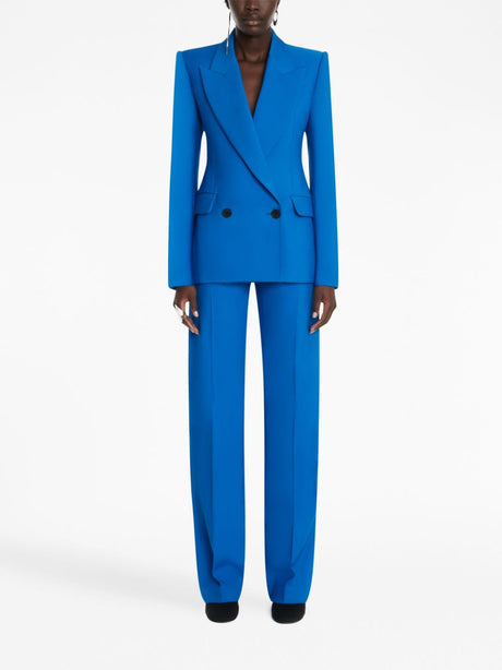 ALEXANDER MCQUEEN Women's Blue Wool Jacket for FW23