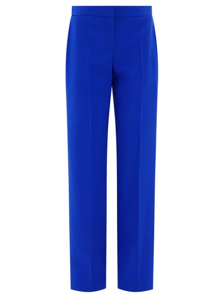 ALEXANDER MCQUEEN Blue Wool Trousers for Women in FW23 Collection