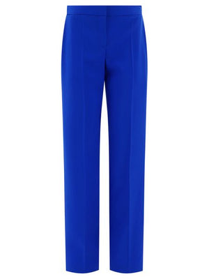 Blue Wool Trousers for Women in FW23 Collection