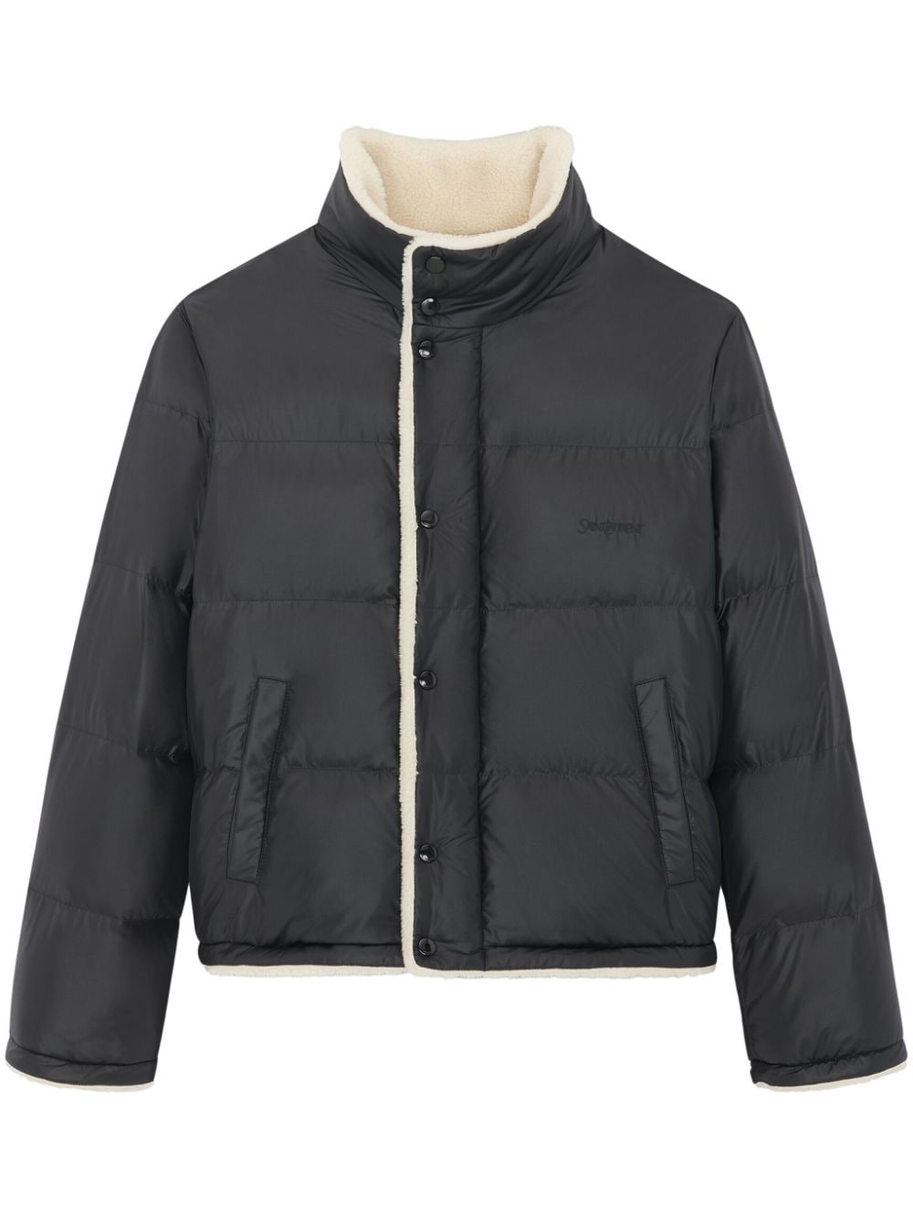 SAINT LAURENT Men's Nylon Shearling Down Jacket