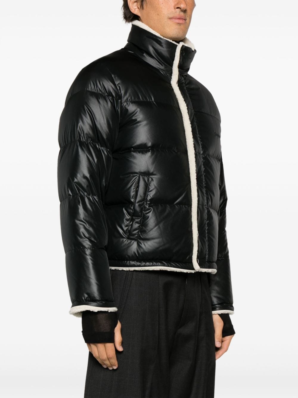 SAINT LAURENT Men's Nylon Shearling Down Jacket