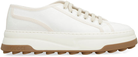 Men's Original GG Fabric Low-Top Sneakers in White by Gucci