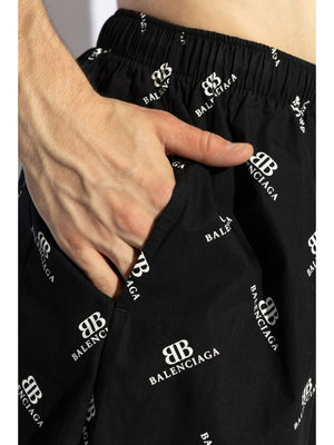 BALENCIAGA Luxury Cotton Lounge Shorts