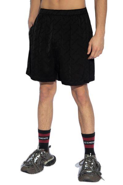 BALENCIAGA Stylish Black Pyjama Shorts for Men