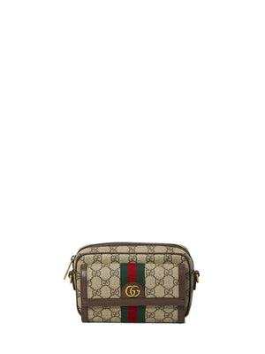 GUCCI Elegant Mini Shoulder Bag in Ophidia GG Supreme Fabric with Leather Accents, 20x12.5x9cm