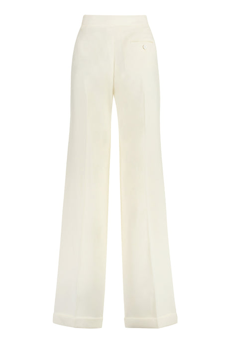 ALEXANDER MCQUEEN White Wide-Leg Trousers for Women – SS23 Collection