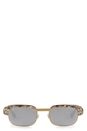 Brown Rectangular Frame Sunglasses - 100% UVA/UVB Protection, SS23 Collection