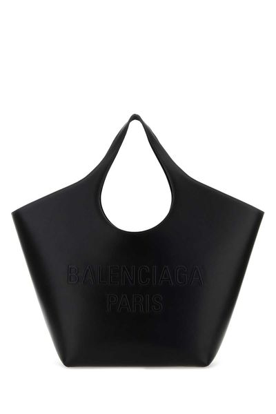 Luxurious Black Leather Tote Handbag for Women in FW23