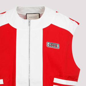 GUCCI Women's Red Cotton Gilet for SS24