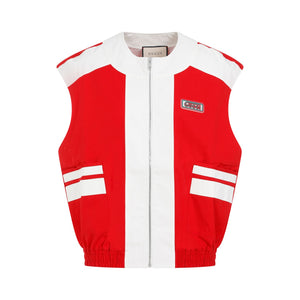 GUCCI Women's Red Cotton Gilet for SS24