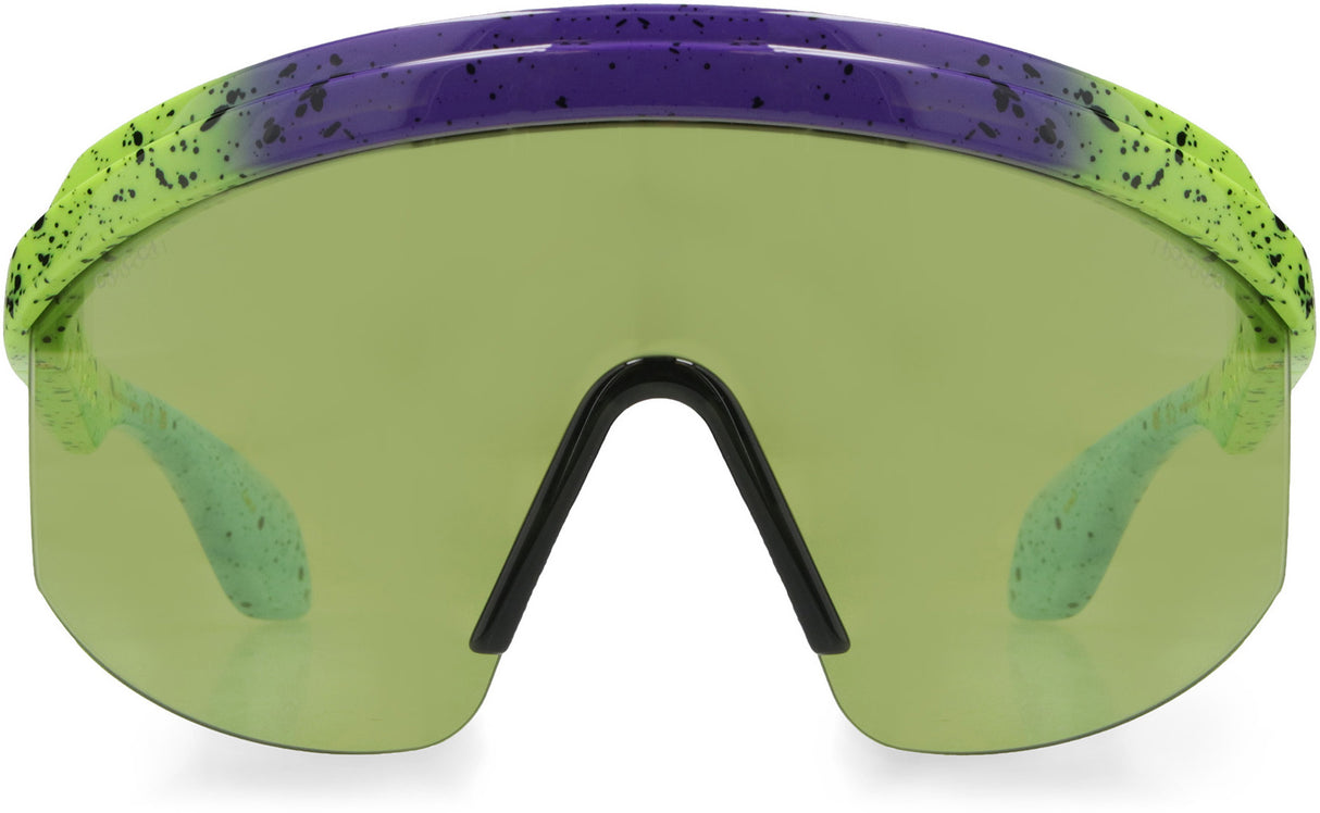 GUCCI Green Acetate Visor Sunglasses for Women - SS23 Collection