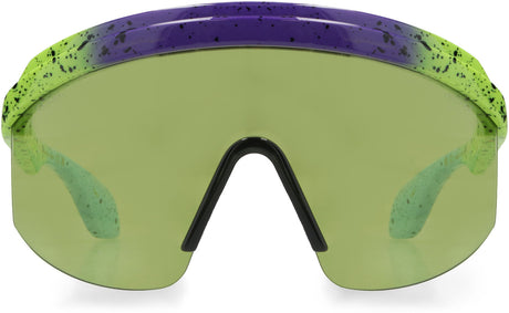 Green Acetate Visor Sunglasses for Women - SS23コレクション