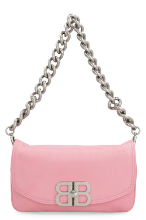 BALENCIAGA Soft Leather Crossbody Handbag | Flap Closure with Internal Zippered Pocket | Pink, FW23