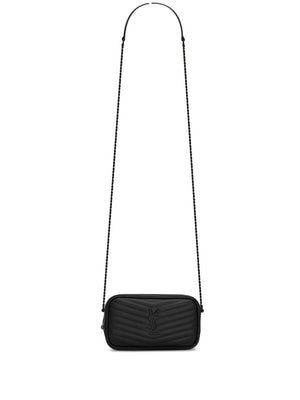 SAINT LAURENT Black Mini Lou Shoulder Crossbody Handbag for Women, SS24