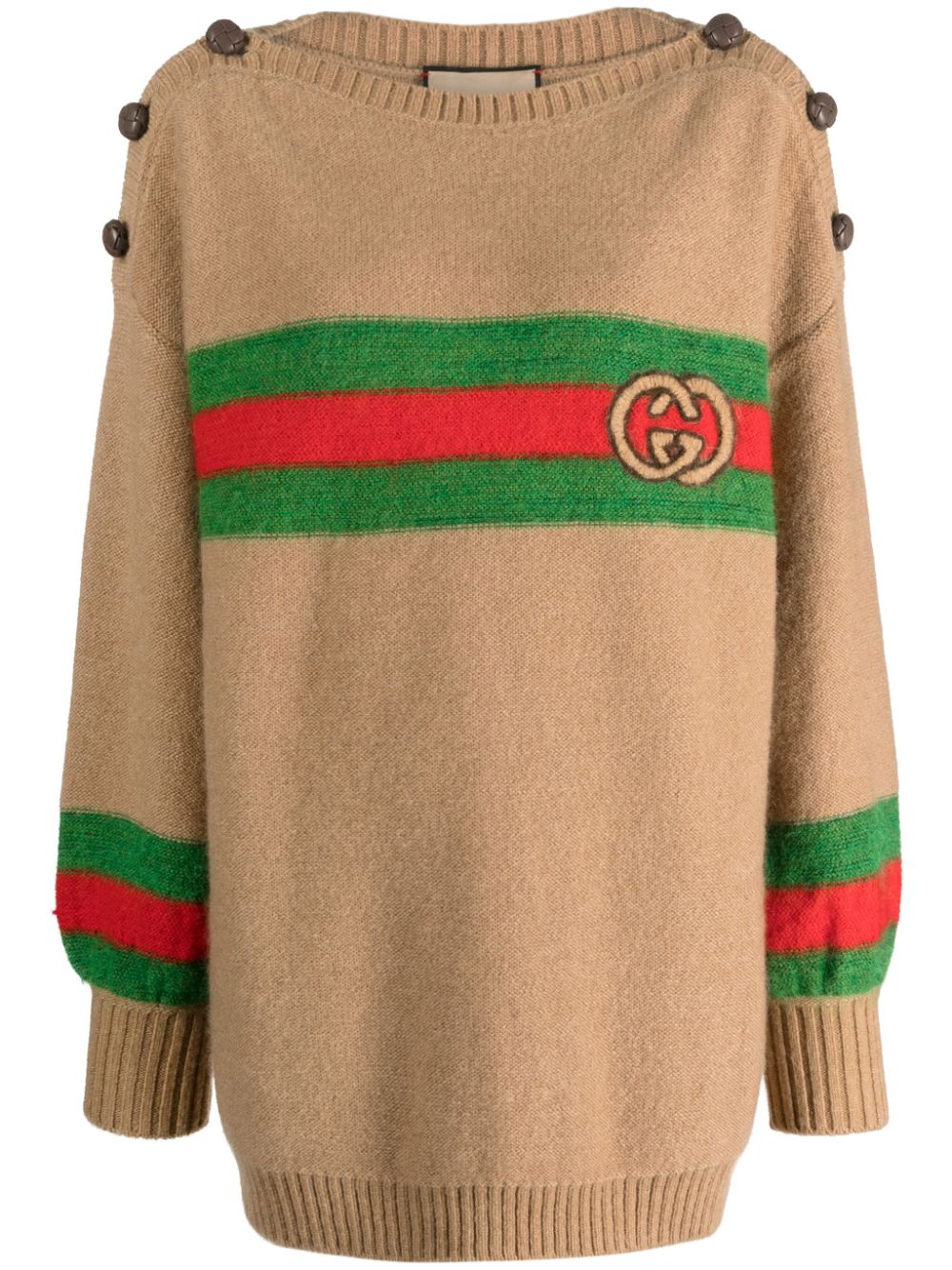 GUCCI 24SS Women's Brown Knit Sweater