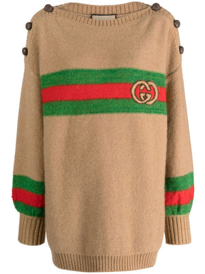 GUCCI 24SS Women's Brown Knit Sweater