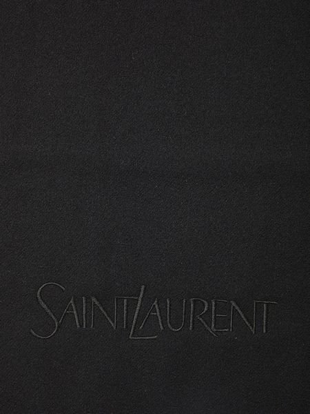 SAINT LAURENT Luxurious Black Cashmere Scarf for Men