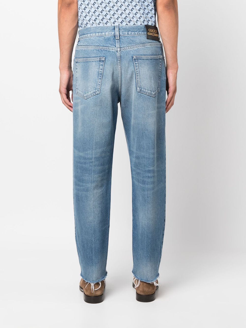 GUCCI Men's Blue Straight-Leg Denim Jeans for FW23