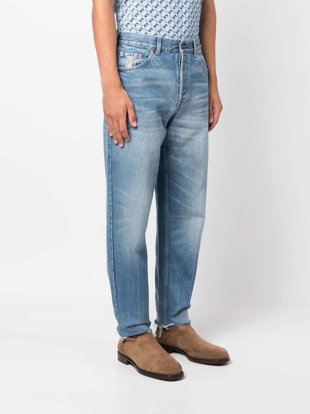 GUCCI Men's Blue Straight-Leg Denim Jeans for FW23