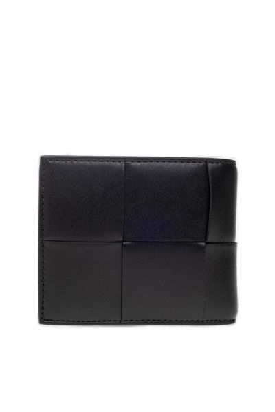 Men's Hand-Woven Raffia Bi-Fold Wallet in Ivory