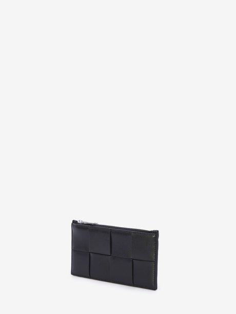 黑色意大利细织卡包男士版 - 精致时尚