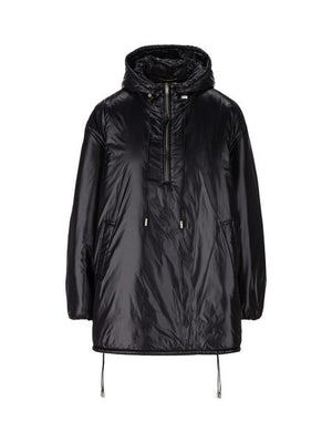 SAINT LAURENT Black Women's Nylon Windbreaker Jacket for FW23