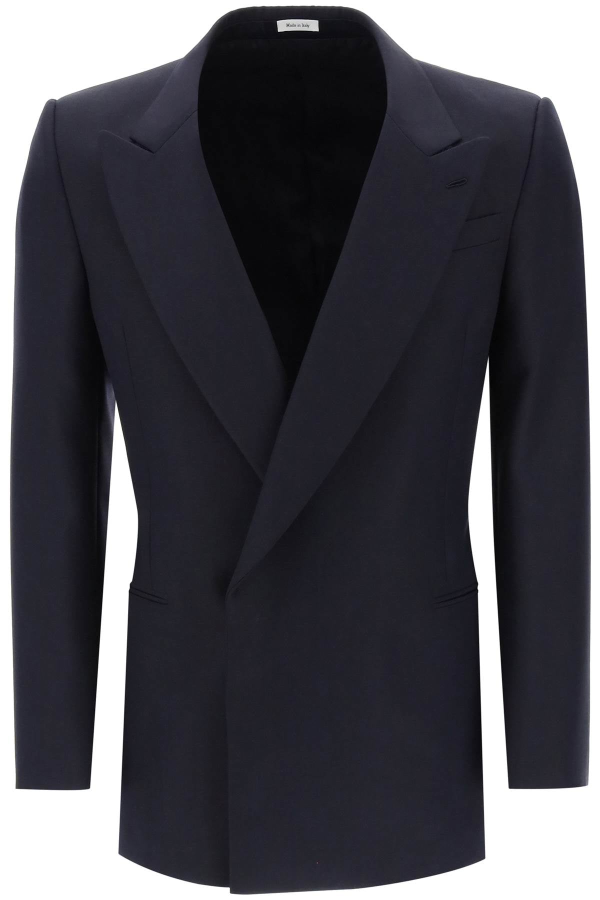 ALEXANDER MCQUEEN Men's Blue Double-Breasted Jacket in Wool for FW23