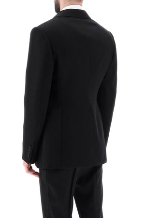 ALEXANDER MCQUEEN Tailored Wool Jacket with Silk Satin Underlay for Men