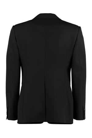 耀眼的黑色羊毛禮服夾克 - FW23