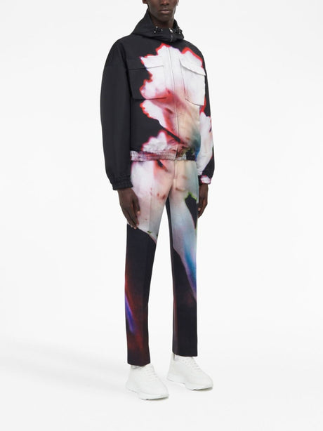 ALEXANDER MCQUEEN Men's Floral Print Windbreaker Jacket - FW23