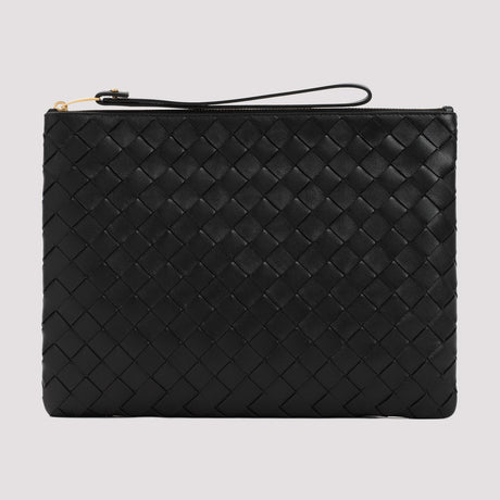 Leather Flat Pouch Handbag for Women