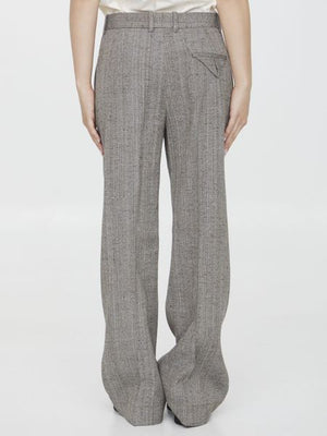 BOTTEGA VENETA Beige Flared Raffia Pants for Women