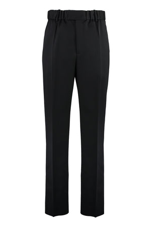 BOTTEGA VENETA Men's Black Wool Tailored Trousers for FW23