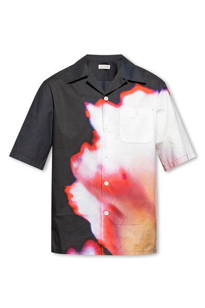 ALEXANDER MCQUEEN Floral Printed Short-Sleeved Shirt for Men, Perfect for FW23