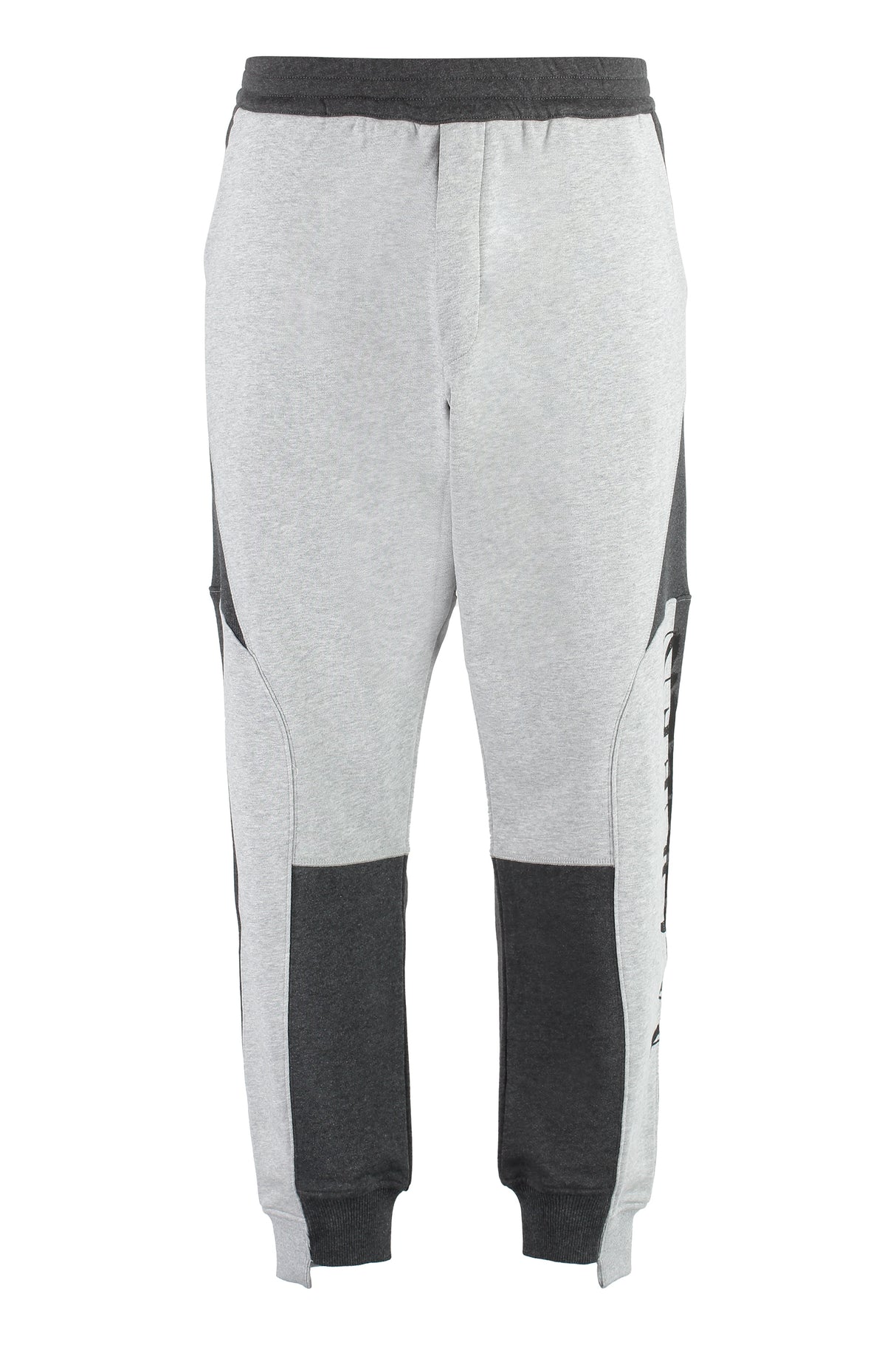 ALEXANDER MCQUEEN Men's Grey Cotton Track Pants for FW23