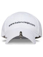 BALENCIAGA Embroidered Logo Six-Panel Cap in White for Women