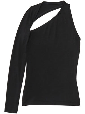 BALENCIAGA Asymmetrical Black Top for Women - FW23 Collection